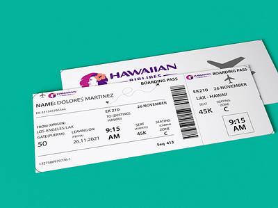 Boarding Pass Mockup branding design illustration logo