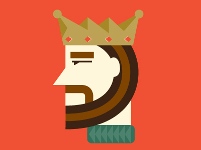 King beard crown illustration king majesty royalty stache