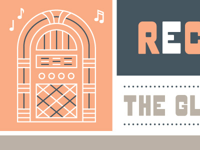 Recollection Promo design glory days illustration jukebox lettering music nostalgia old school type typeface vintage
