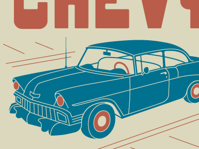 56 Chevy 1950s 56 cars chevy design glory days illustration lettering old school type typography