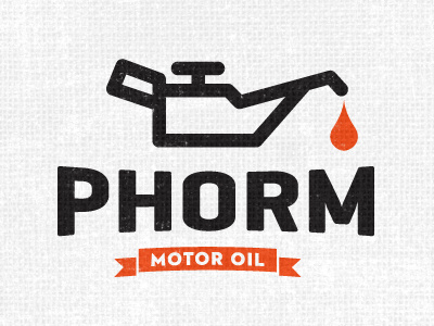 Phorm Motor Oil icon logo motor oil phorm typography