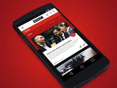 BBC - News App Concept android bbc news