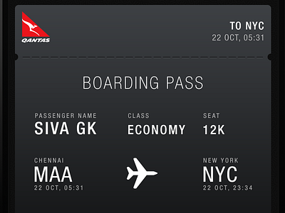 Boarding Pass borading pass iphone ticket