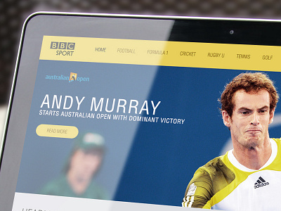 BBC SPORT - Concept UI bbc landing page sports web