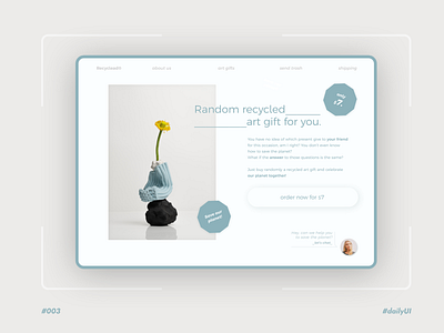 Recyclead - landing page - Daily UI n°003