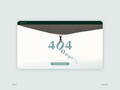 Ops! 404 - - Daily UI n°008 404 404 error 404 error page 404 page app ui daily ui dailyui dailyuichallenge landing page ui