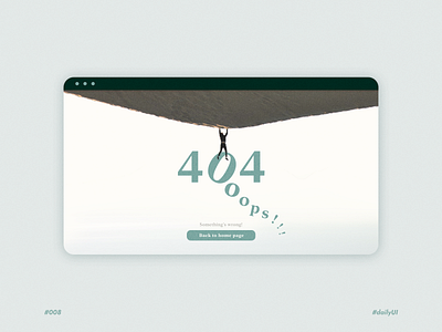 Ops! 404 - - Daily UI n°008 404 404 error 404 error page 404 page app ui daily ui dailyui dailyuichallenge landing page ui