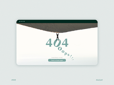Ops! 404 -  - Daily UI n°008