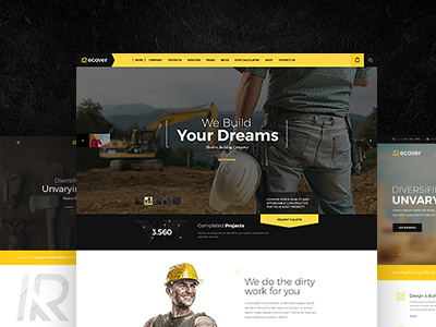 Recover - Construction & Building PSD Template building concept construction psd template website