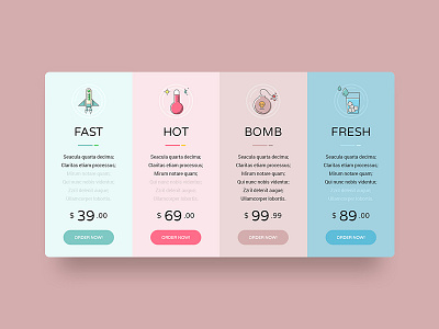 Funny Pricing Tables flat funny modern pricing pricing table pricing tables style table tables ui web web element
