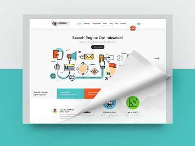 Seosight - SEO, Digital Marketing Agency PSD Template