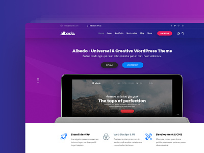 Albedo – Creative Agency PSD Template agency creative modern psd template ui universal website