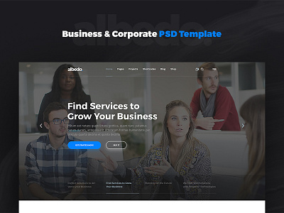 Albedo – Business & Corporate PSD Template albedo business company corporate psd psd template template website