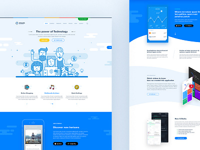 Utouch - App Startup HTML Template app app startup business clean courses events html html template it startup material design soft startup template