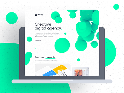 Woox - Creative Digital Agency Website Template corporate digital agency motion design non standard website portfolio ui kit web design website template