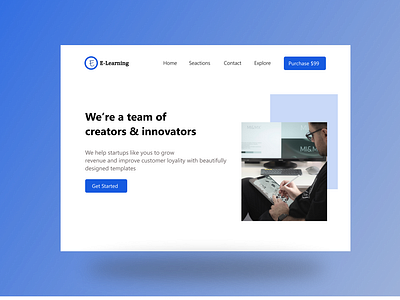 E-Learning | Landing Page Design