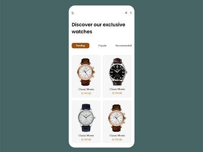 Watch App | E-Commerce App Design design ui ux