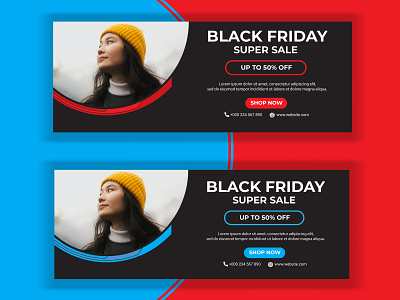 Black Friday Sale Facebook Cover Template-2 advertising banner blackfriday concept cover creative discount offer sale trendy vector