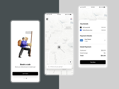 Uber Redesign Android App andriod app cap design minimal travel trip uber