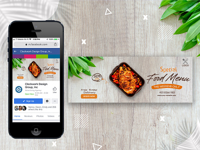 Facebook cover for restaurant.