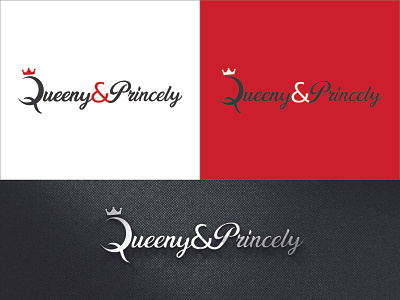 Queeny and princely logo for client. 2021 black and red logo brand branding creative crown logo illustration logo logo design logo mark logo mockup logo typography logos logotype minimalist modern monogram queeny and princely typography vector