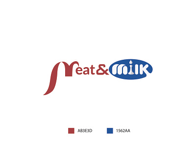 Meat & milk logo for client 2021 brand branding creative illustration logo logo design logo mark logo typography logodesign logos logotype minimalist modern monogram typogaphy vector