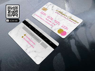 Mockup 22 animation business card design business cards costume credit card glitter illustration logo makeup artist visiting card