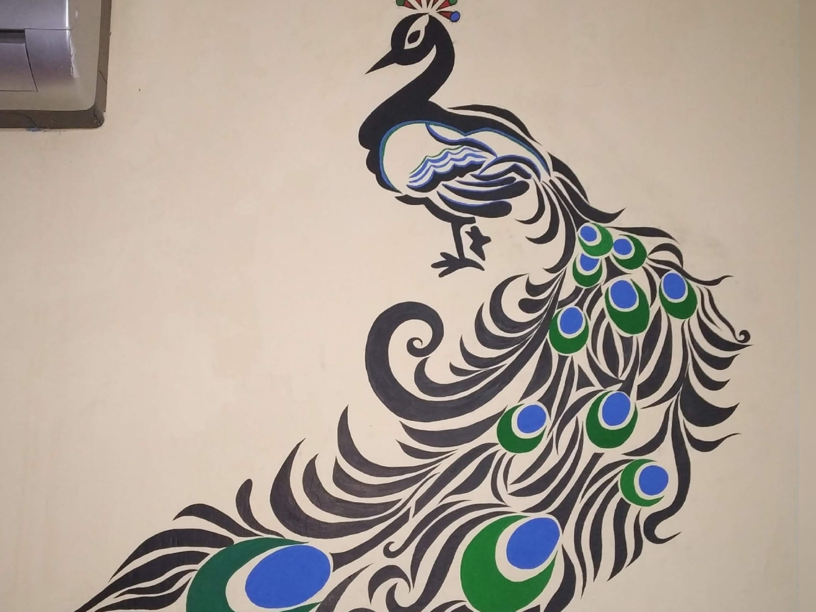 Peacock Wall painting! by Aishwarya.A.V on Dribbble