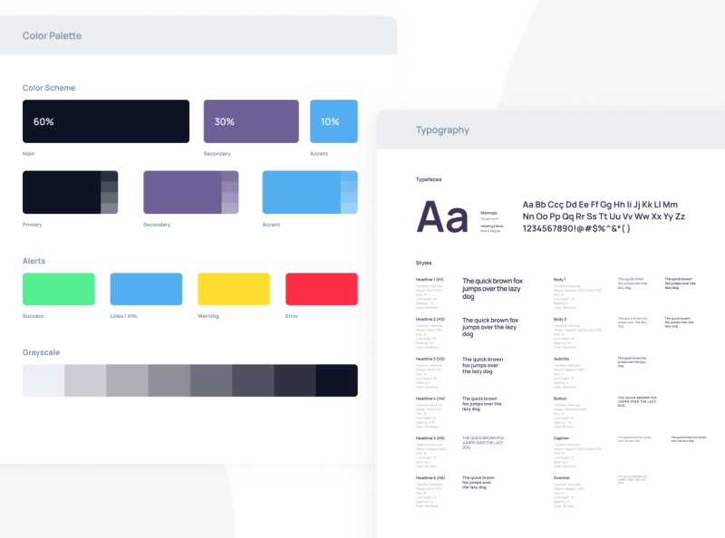 Styleguide by Adam Weber on Dribbble