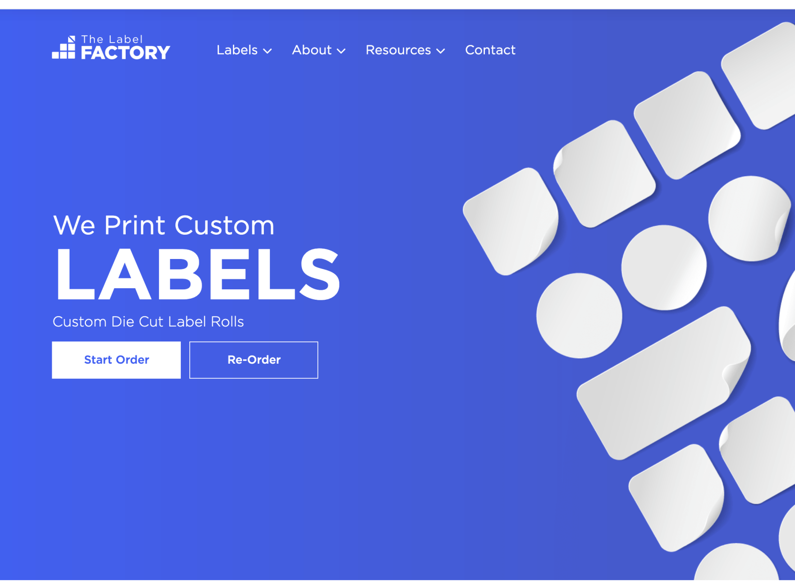 The Label Factory Hero Image by The Label Factory on Dribbble