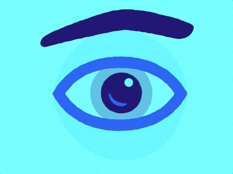 Shifty Eye Animation after effects animation blue eye illustration motion graphics vector
