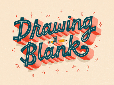 Drawing a Blank design dimensional lettering icon illustration lettering lettering art logo texture type design typography