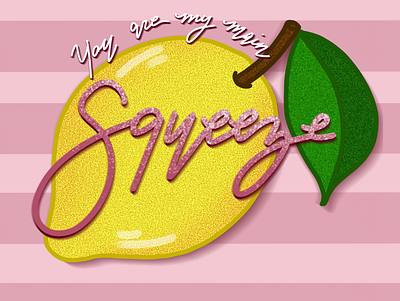 Main Squeeze calligraphy illustration