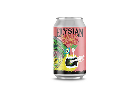 Snailbones Artist Remix for Elysian Brewing beer branding design illustration packaging