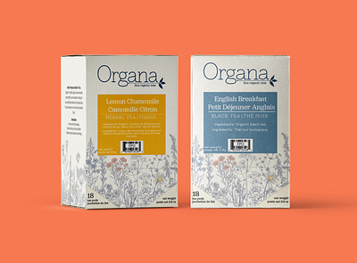 Organa Teas branding design logo packaging