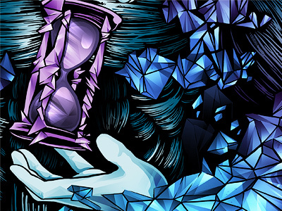 Crystalized again andrefernandestrindade blue cintiq crystal halftones illustration poster