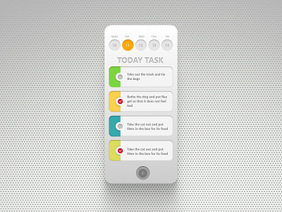 Daily UI 42 ToDo List 3d daily ui 042 dailyui 042 inner shadow metalic retro