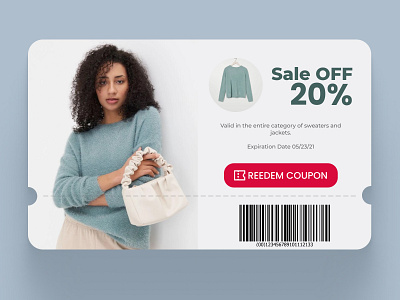Daily UI 061 Redeem Coupon clothing coupon daily ui 061 dailyui 061 fashion store reedem woman