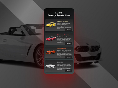 Daily UI 063 Best of 2015 best of 2015 best of dribbble cars daily ui 063 dark mode