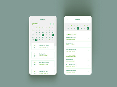 Daily UI 071 Schedule calendar ui daily ui 071 ios schedule