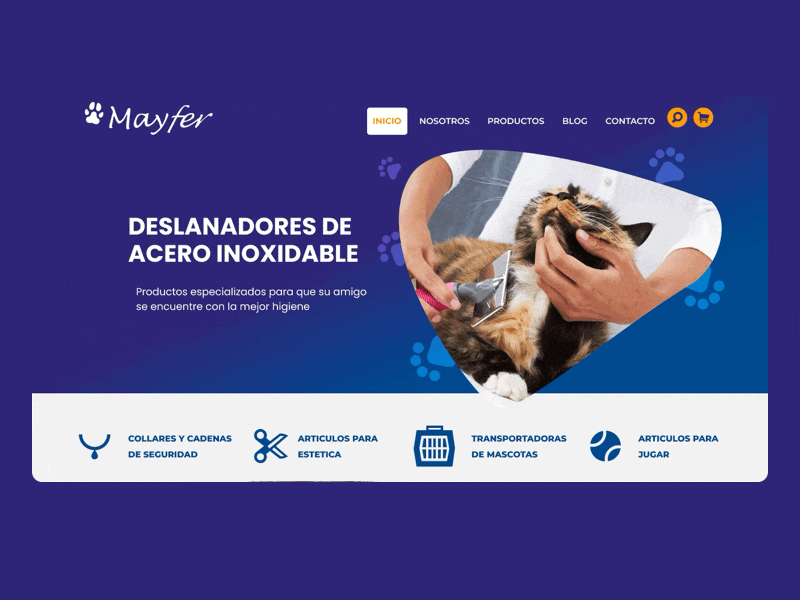 Daily UI 072 Image Slider blue cats daily ui 072 dogs pets slider design
