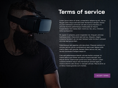 Daily UI 089 Terms of Service