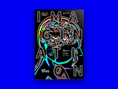 Brain Cinema Festival Poster brain cinema colors festival human imagination movie poster