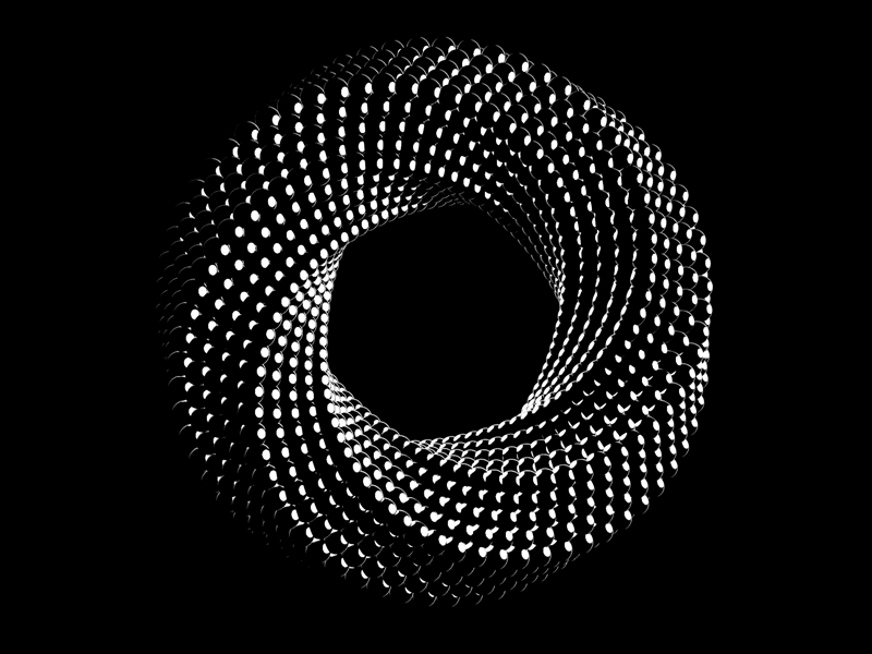 Infinity Circle abstract black white c4d cinema 4d dots infinity loop motion