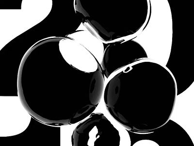 Liquid [year calendar] 2019 3d abstract animation black black and white c4d calendar cinema 4d liquid motion water year