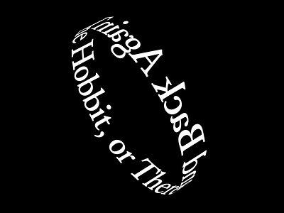 The Hobbit, or There and Back Again ae after effect after effects animation animation black black and white book circle loop lord of the rings lotr motion tolkien typography typography animation