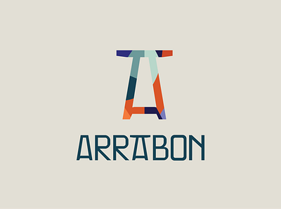 Arrabon branding letter a logo table