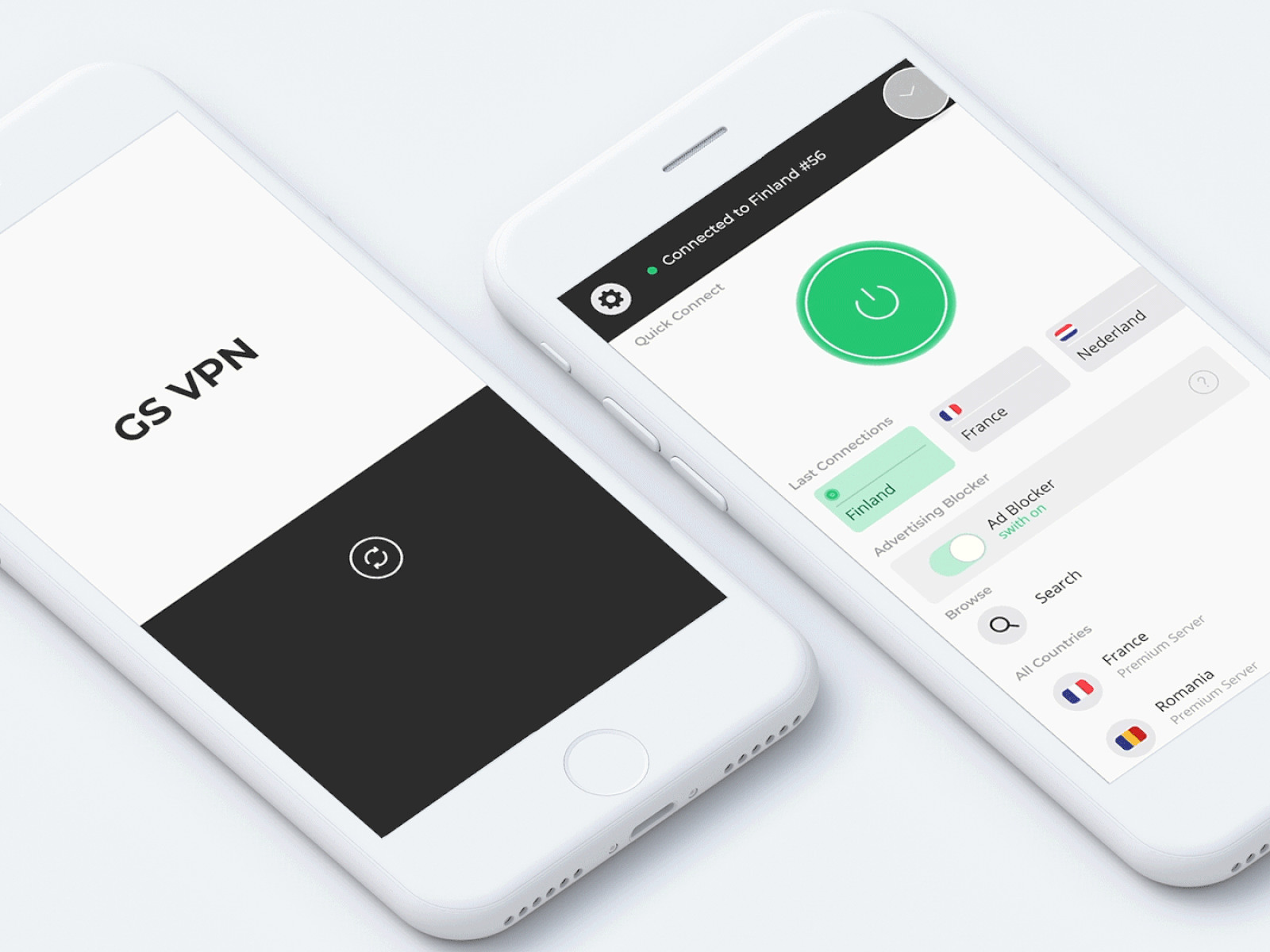 App Design VPN Service app design minimal ui