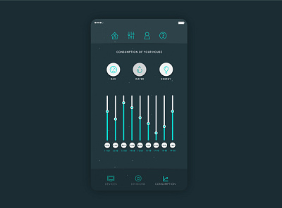 YUHOME - Home consumption app app concept app design app ui automation design ui ui ux
