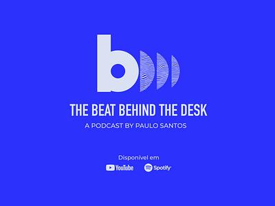 The beat behind the desk - Podcast Concept app concept branding design identity logo music podcast